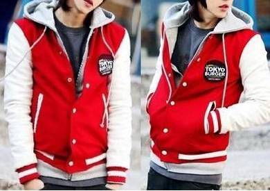 NEW BLUE R HOODED VARSiTY SWEATER BASEBALL JACKET