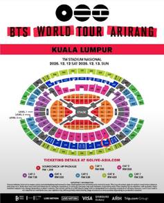 wts bts arirang world tour kuala lumpur ticket