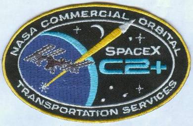 Spacex NASA Commercial C2+ Dragon Space Patch