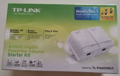 TPlink GIGABIT Powerline Adapter [PA6010KIT~1pair]