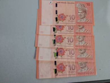 Malaysia 12th series Zeti RM10 prefix ZB vf