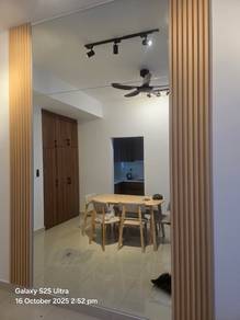FLUTED WALL PANEL WITH MIRROR l cermin fluted anda