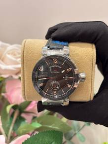 LV Louis Vuitton Tambour Evolution Gmt Black Dial