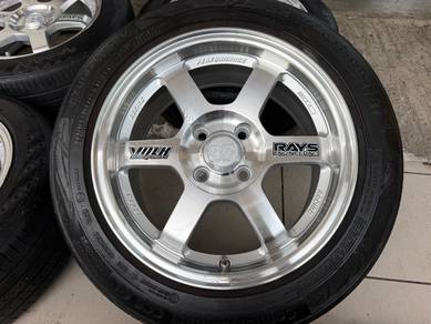 Te37 new 15inch 7J & Tayar 195/55/15 Continental c