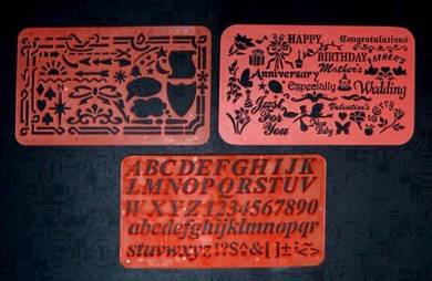 Vintage Stencil Templates - 3 Designs (1980s)