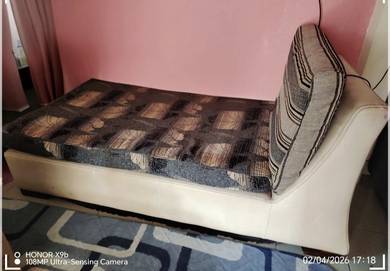 White Grey Chaise Lounge Sofa / Sofa Chaise Lounge
