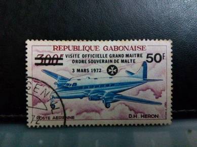 1972 Gabon stamp, famous aeroplane