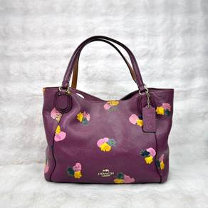 Coach Edie 31 Plum leather Shoulder bag