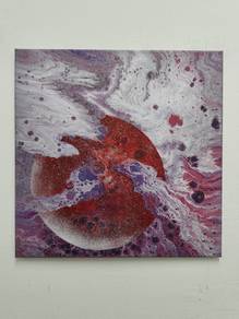 Red abstract painting