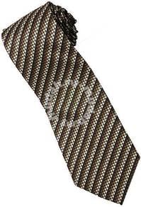 EBR9 Brown Black Snake Skin Strip Formal Neck Tie