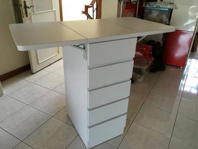 Adjustable Bar or Dinner Table with 10 Drawer