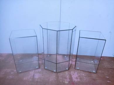 balang kaca terrarium baru dengan pintu depan 