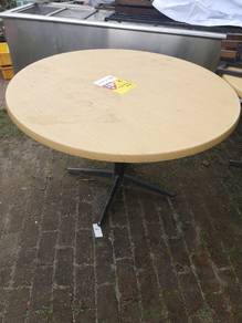 Maple Round 4Ft Steel Leg Table TC123