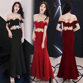 Black red maroon bodycon prom dress RBP1000