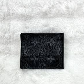 LV Monogram Eclipse Money Clip Wallet