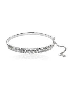 750 WHITE GOLD BANGLE with DIAMONDS (EC00128WGBG)