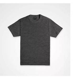 T-shirt plain short sleeve dark grey melange