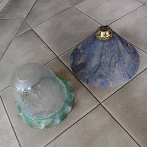 Vintage Nyonya Style Glass Lamp Shade