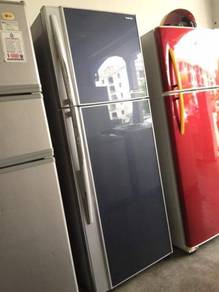 Black Fridge Ice Peti Sejuk Toshiba Refrigerator