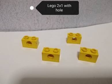 4 Vintage Lot Lego Blocks 2x1 Hole