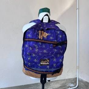 vintage 1990s Rosebud floral purple backpack