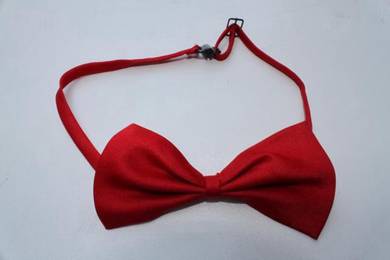 Red Adjustable Men Quality Solid Bowtie Bow Tie