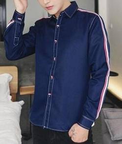 A5066 STYLISH FORMAL DARK BLUE LONG SLEEVE SHiRT