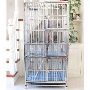 (1,2,3) Level Cat Cage Stainless Steel