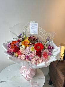 Surprise delivery flower bouquet