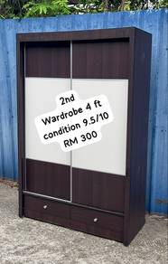 Wardrobe 4 ft / Almari Baju / Almari Murah