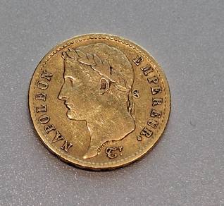 Gold Coin 20 Francs Napoleon III 6,45 g .900 Gold