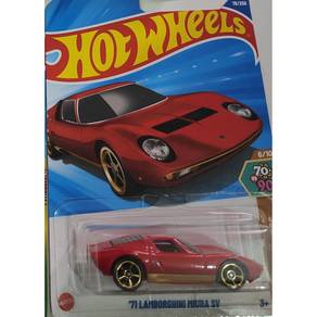 Hot Wheels '71 Lamborghini Miura SV Red gold