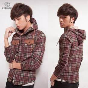 A5091 RED HOODIE URBAN COWBOY LONG SLEEVE SHiRT