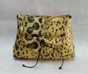 Genuine Reticulated Python Snake Skin Leather Slin