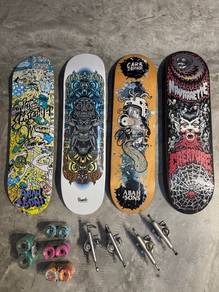 Skateboard deck trucks wheels