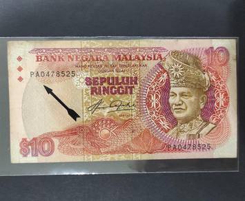 Malaysia Old Banknote 5th Series RM 10 Taha Signed