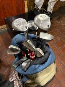 Used golf set inclusive of golf bag.