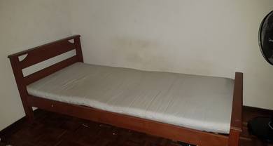 Wooden single bed frame