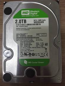 WesternDigital "Green" 2TB 64MB Cache SATA 3.5 HDD