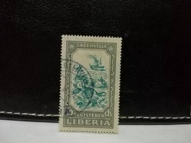 1924 Liberia Stamp Boats Ships Sea Scenery