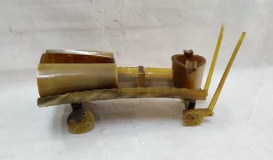 vintage horn art long cart working wheels cigarett