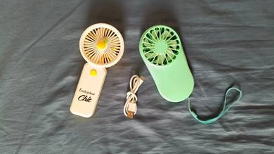 Portable Electric Fans White & Light Green