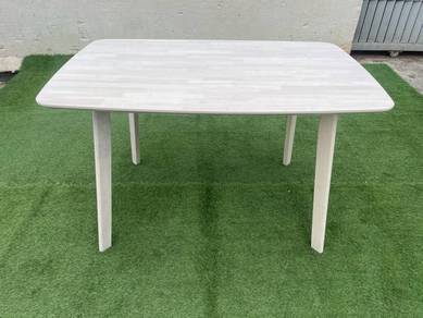 TM47WW12 NEW * Meja Makan Kayu Getah Dining Table