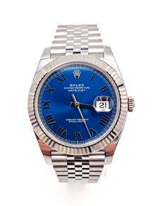 New Rolex Datejust 41 Blue Roman 126334
