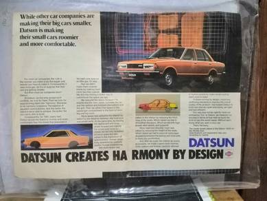 Vintage Advertisement Nissan Datsun Car