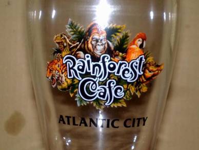 Cawan atlantic city rainforest cafe tall glass cup
