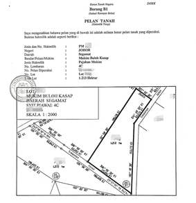 Agricultural Land in Buloh Kasap, JHR