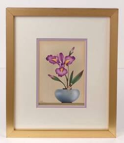 Framed Lithograph Print - Purple Iris Still Life