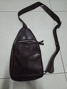 Beg Kulit Asli Genuine Leather Sling Clutch Bag