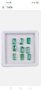 9pcs Natural Emerald Baguette Cut